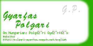 gyarfas polgari business card
